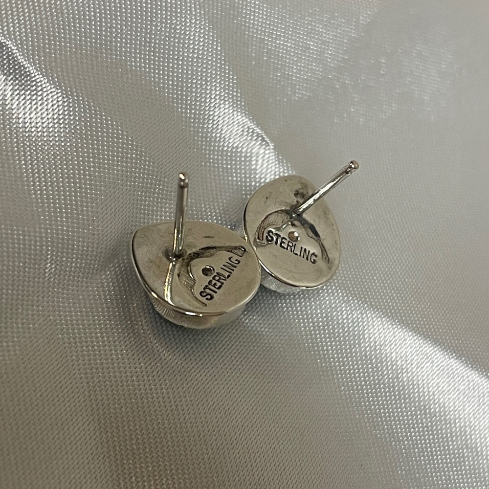 Sterling & Turquoise earrings - Picture 6 of 8